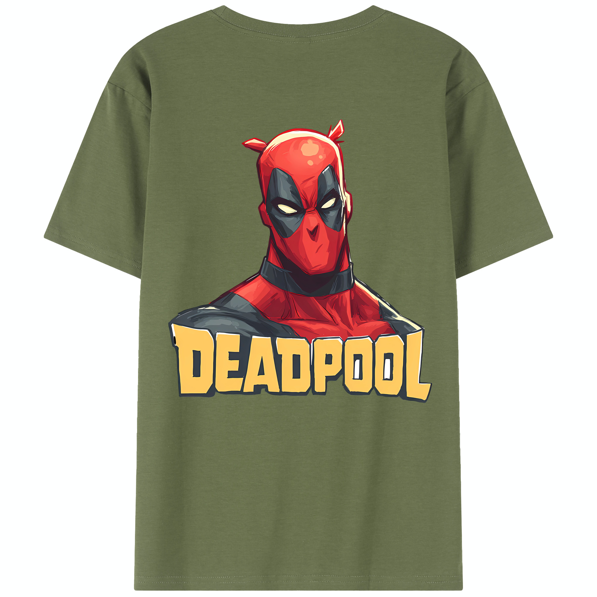 （画像用） Deadpool デッドプール 綿100％半袖Tシャツ（背面プリント）